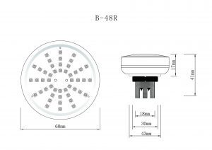 B-48R RGB Auto Flashing amusement light