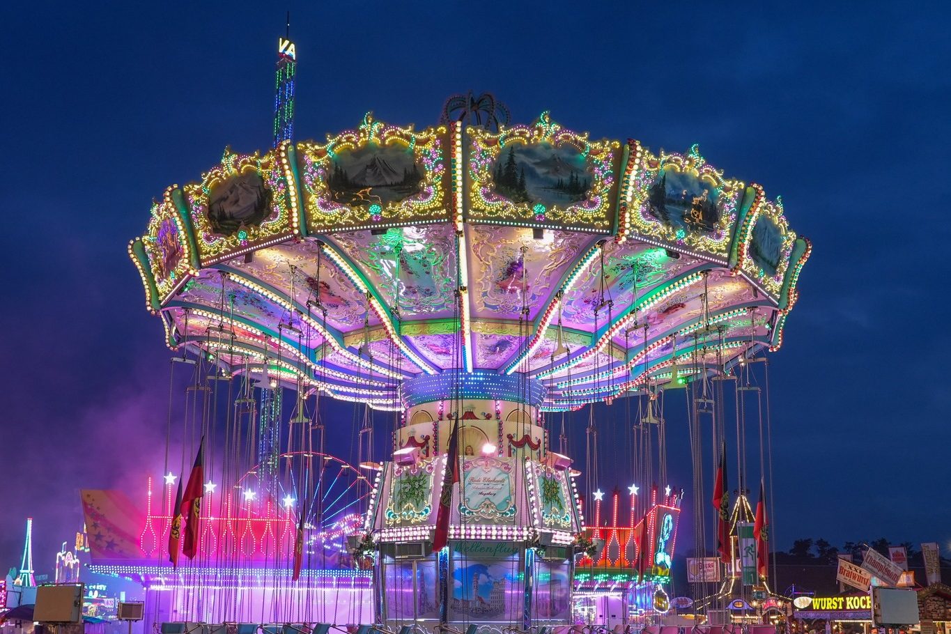 led carousel lamps, fairground lighting, LED colorful lights