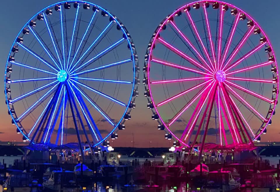 Ferris wheel lights